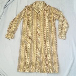 Vintage 70s button down shirt dress
